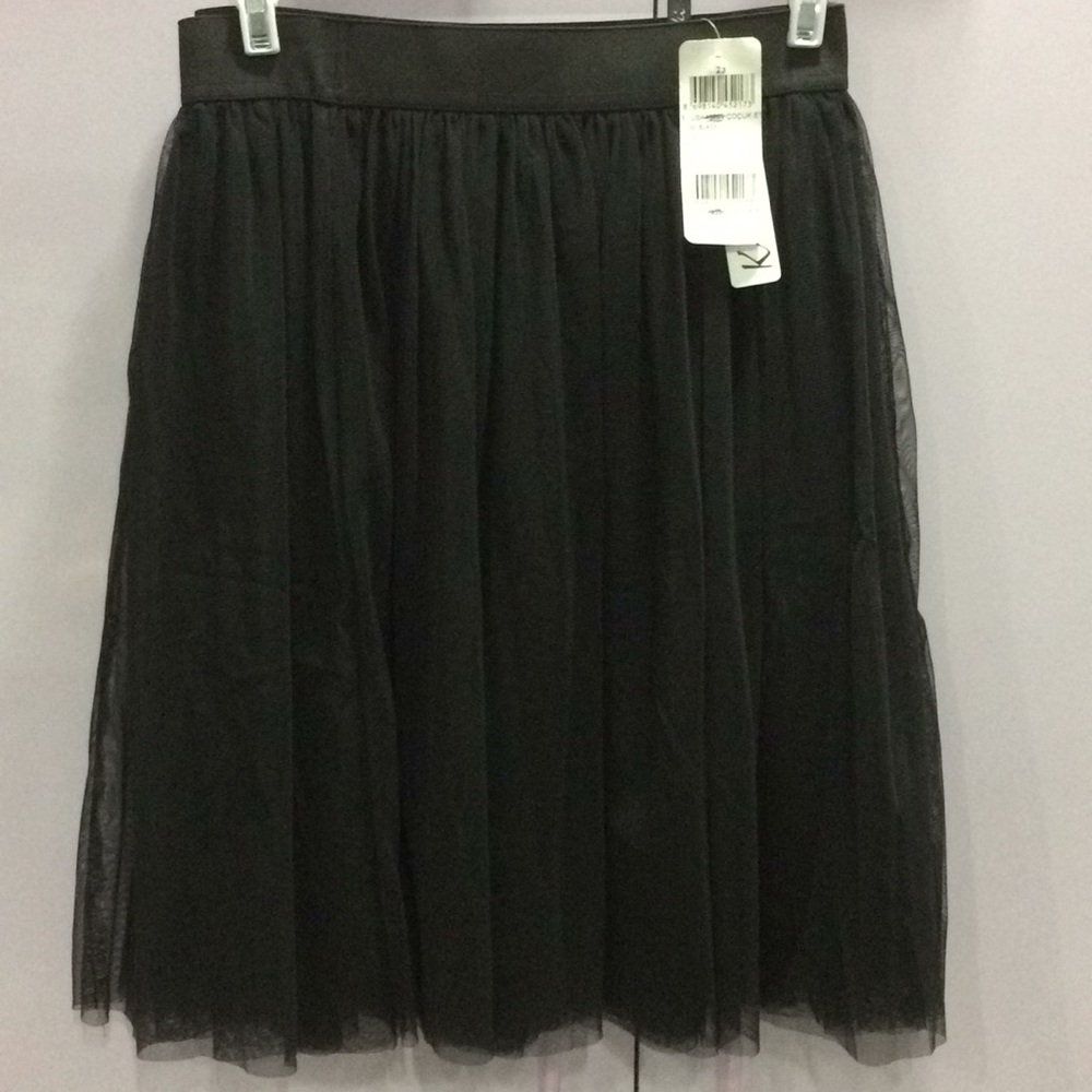 Girls mesh skirt blk lined by Kikiriki M, L, 14/XL